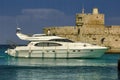 Rhodes Rhodos Castle at Harbour entrance